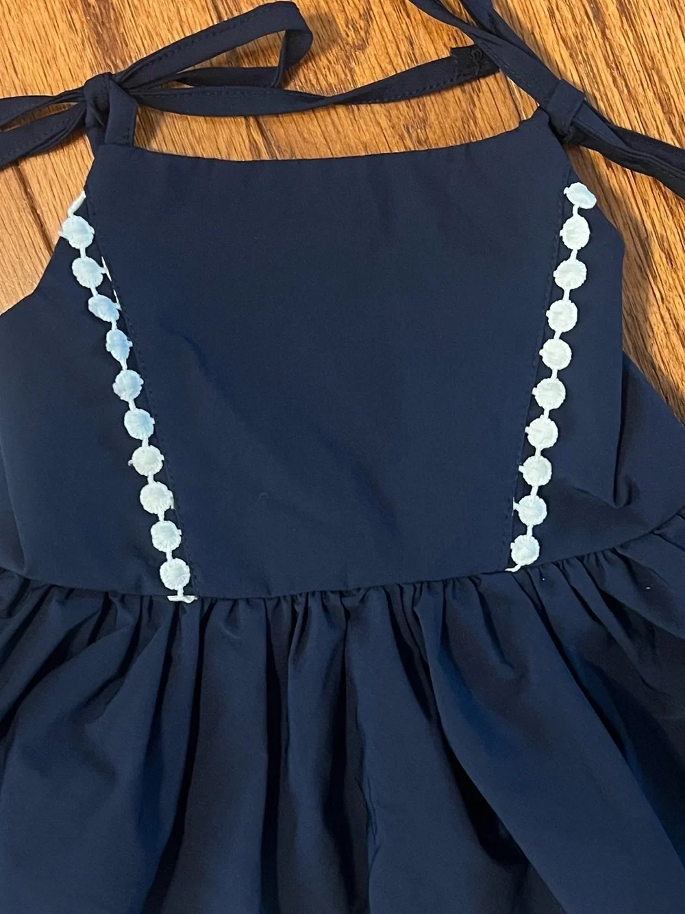 Oopsie Daisy Navy Classic Shoulder Tie Top Sz 3T